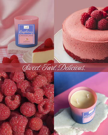 Raspberry Cheesecake Candle | Double Wick, Double Fun