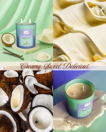 Vanilla Coconut Mousse Candle | Double Wick, Double Fun